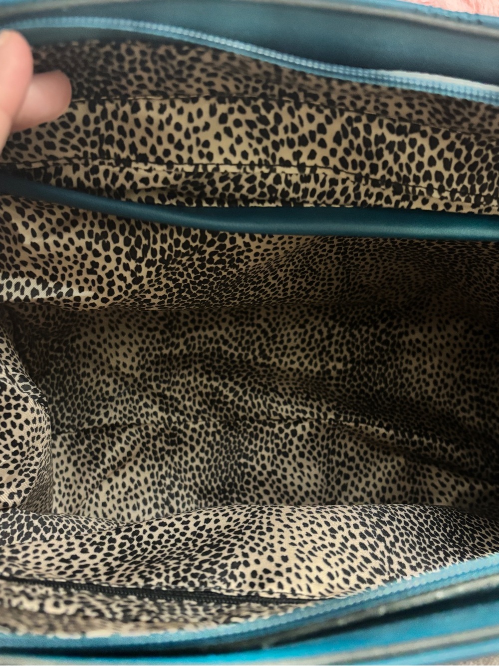 Michael Kors Blue Quilted Geometric Leather Tote with Gold Hardware - Picture 2 of 5